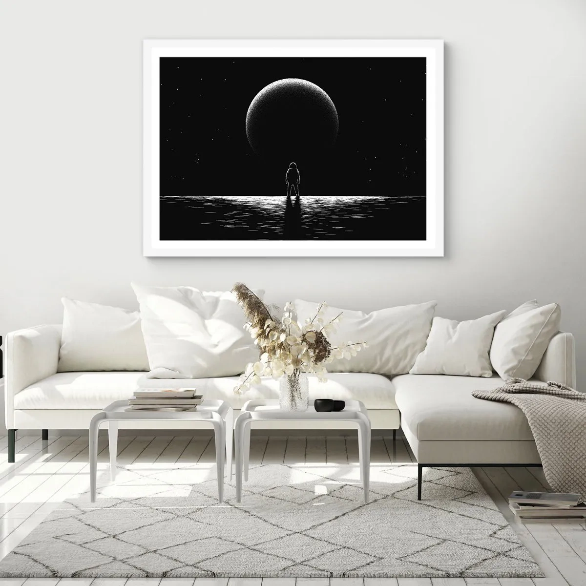 Poster in cornice bianca - Faccia a faccia - 40x30 cm