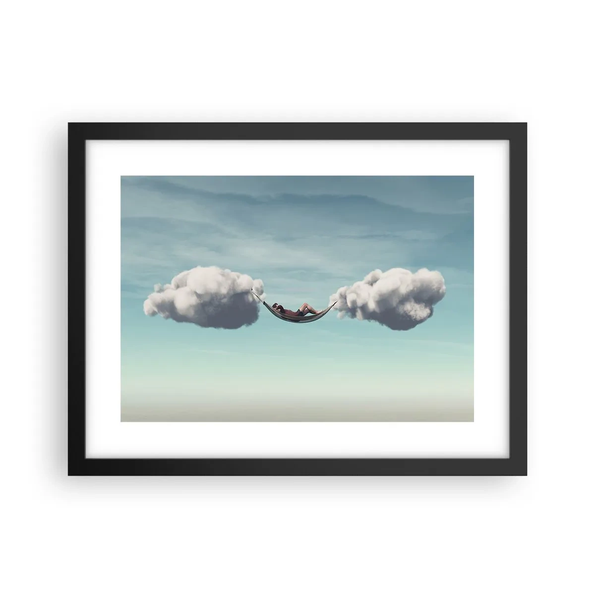 Poster in cornice nera - La felicità del momento - 40x30 cm