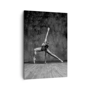 Quadro su tela - Stampe su Tela - Una ballerina in posa artistica contro un muro grezzo - 50x70cm - Ideale di equilibrio - Decorazione murale moderna per soggiorno e camera da letto ARTTOR