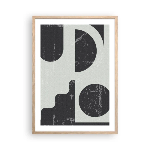 Poster in cornice rovere chiaro - Composizione sopra e sotto - 50x70 cm
