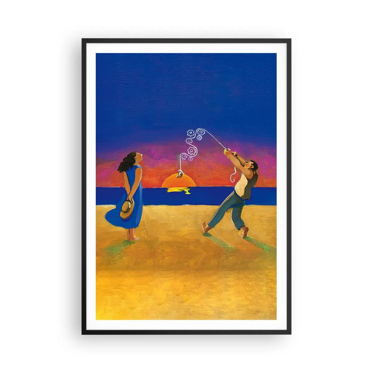 Poster in cornice nera - Più delle stelle del cielo - 70x100 cm