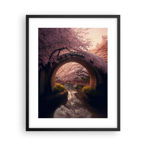 Poster in cornice nera - Primavera giapponese - 40x50 cm