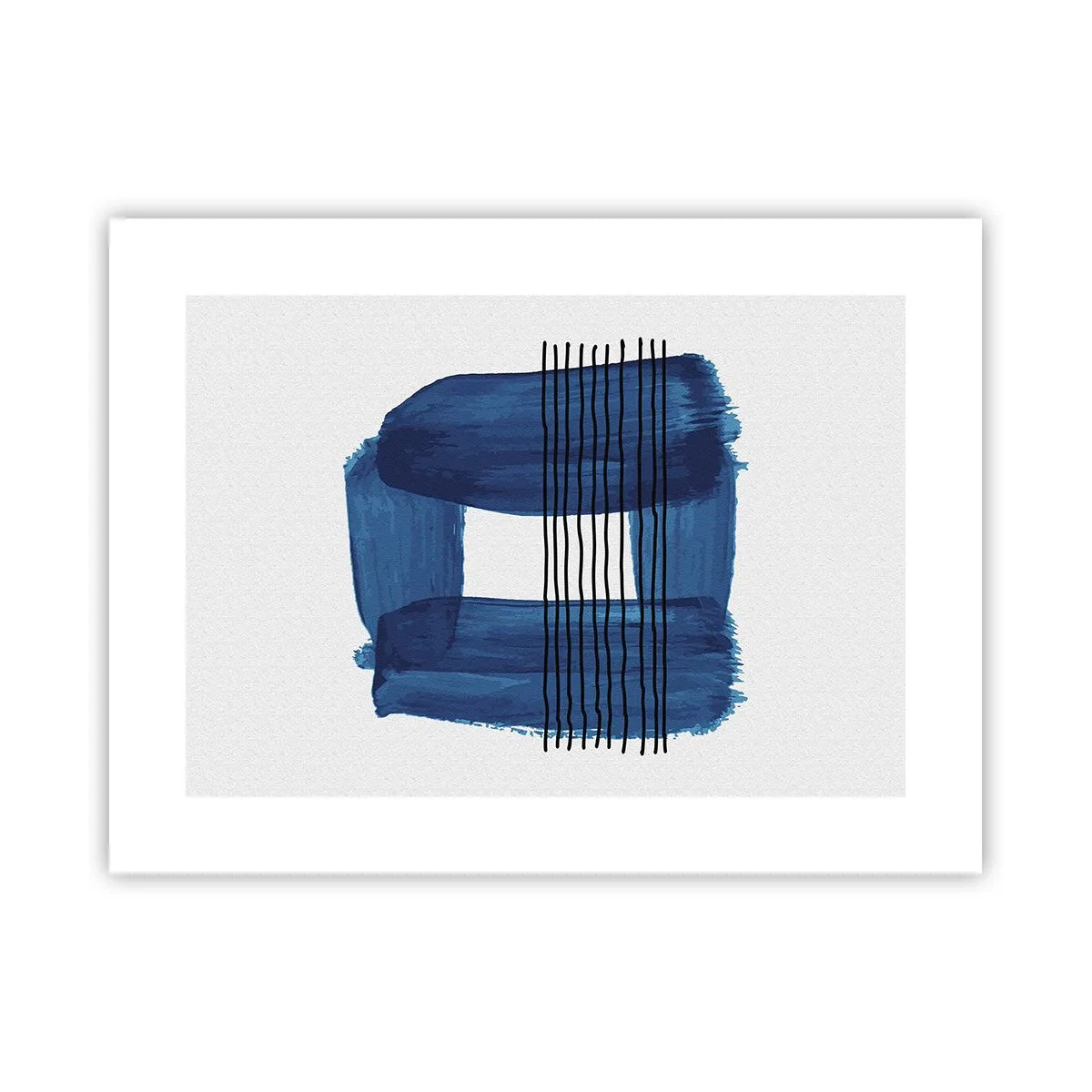 Poster - Composizione blu e nera - 40x30 cm