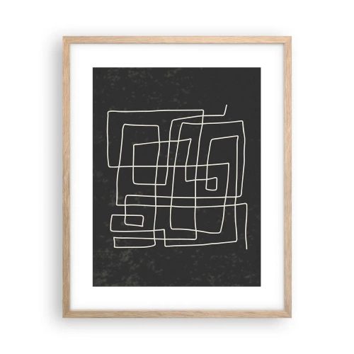 Poster in cornice rovere chiaro - Non è così semplice - 40x50 cm