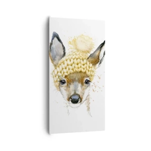 Quadro su tela - Stampe su Tela - L'inverno nel bosco innevato - 65x120 cm