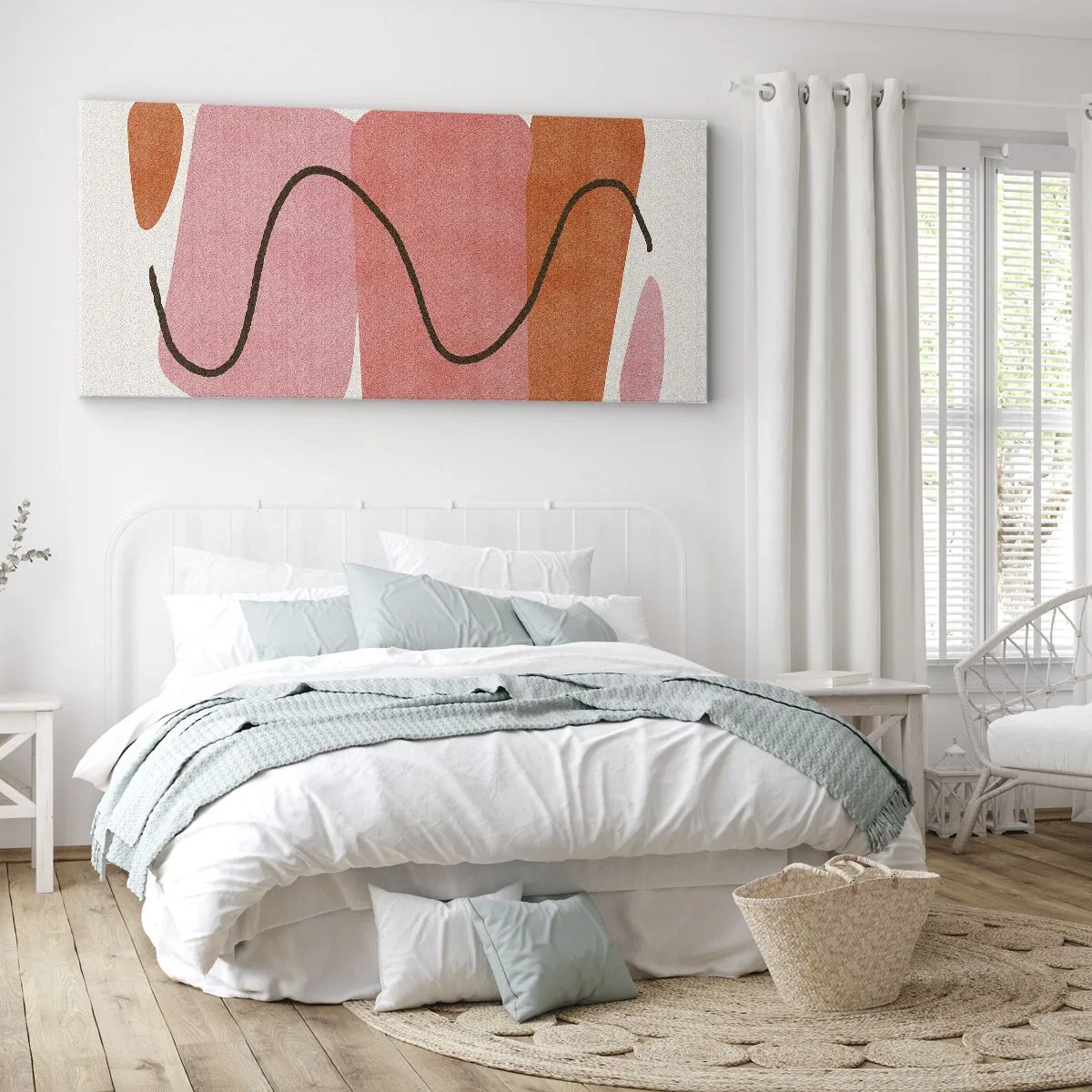Quadro su tela - Stampe su Tela - Il delicato movimento delle forme - 100x40 cm