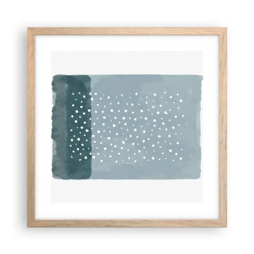 Poster in cornice rovere chiaro - Spuntate nel blu - 40x40 cm