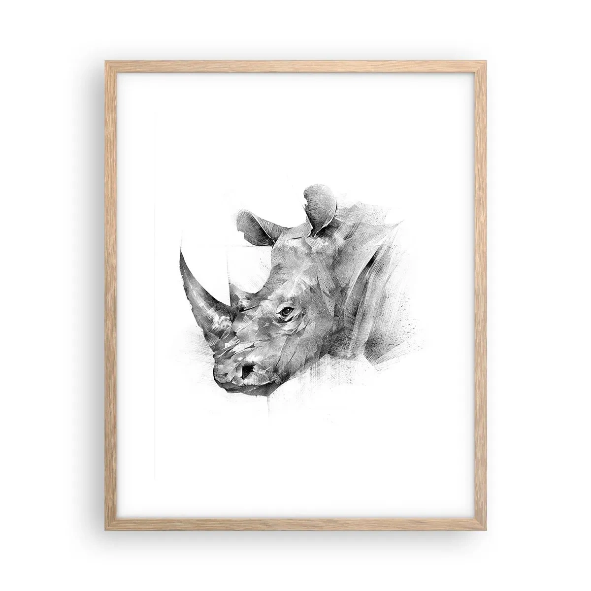 Poster in cornice rovere chiaro - Ritratto africano - 40x50 cm