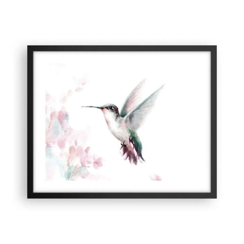 Poster in cornice nera - Battito immobile - 50x40 cm