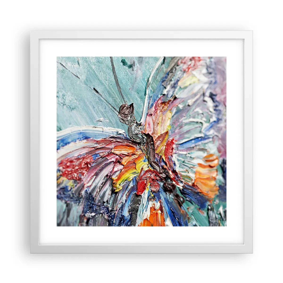 Poster in cornice bianca - Dipinto dalla natura - 40x40 cm