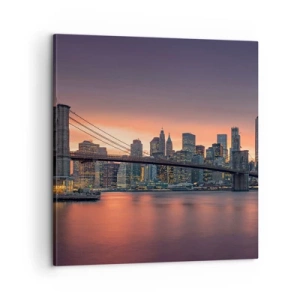 Quadro su tela - Stampe su Tela - Immersa nel silenzio lilla - 60x60 cm