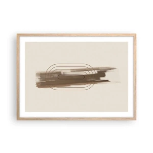 Poster in cornice rovere chiaro - Un soffio di grigio - 70x50 cm