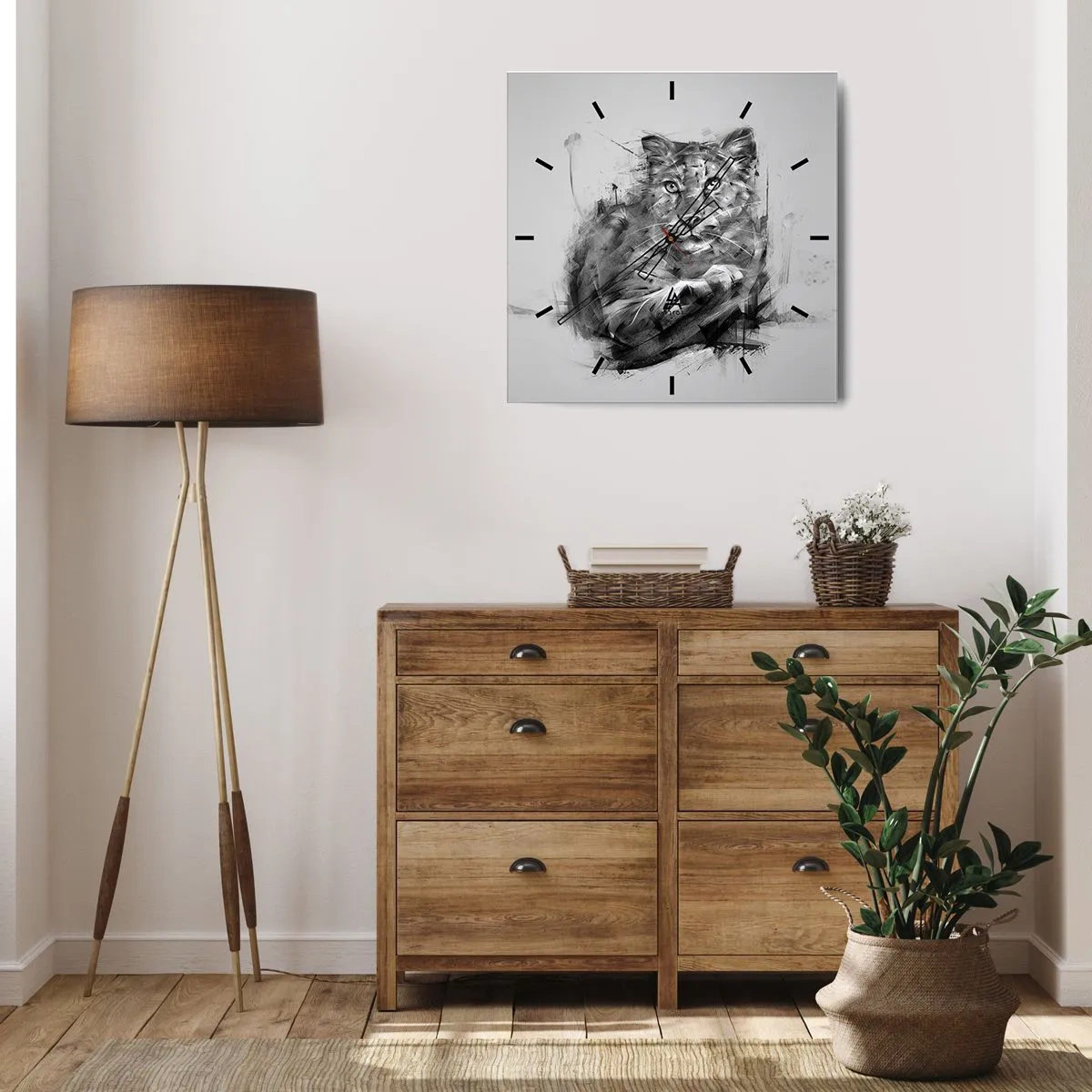 Orologio da parete - Orologio in Vetro - Si, ascolto attentamente - 30x30 cm