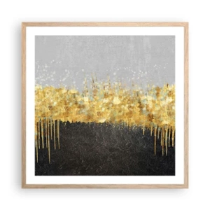 Poster in cornice rovere chiaro - Nel profondo e verso l'alto - 60x60 cm