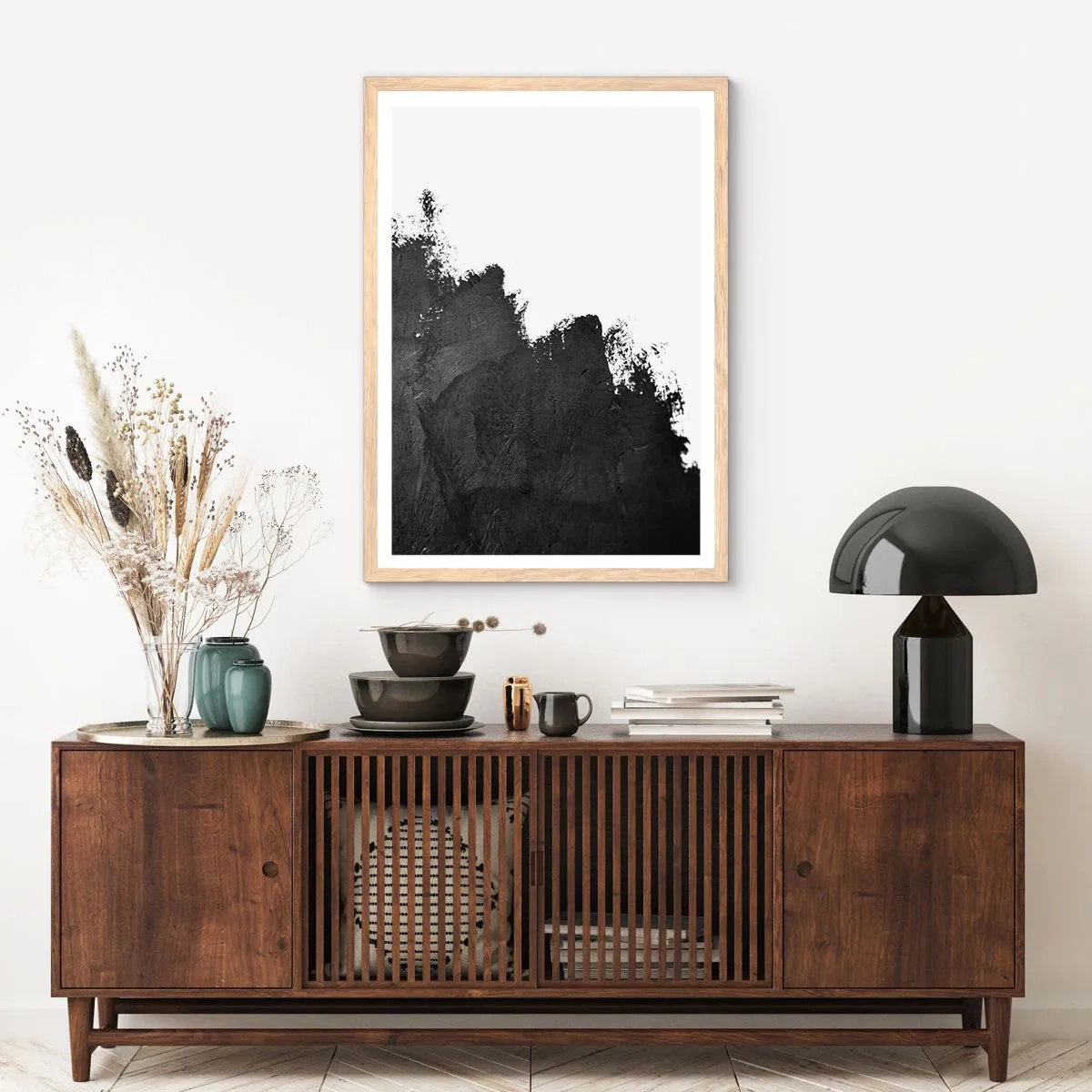 Poster in cornice rovere chiaro - Gli elementi: la terra - 50x70 cm