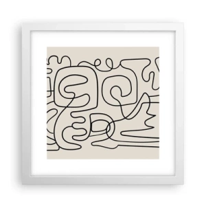 Poster in cornice bianca - Segui il percorso - 30x30 cm