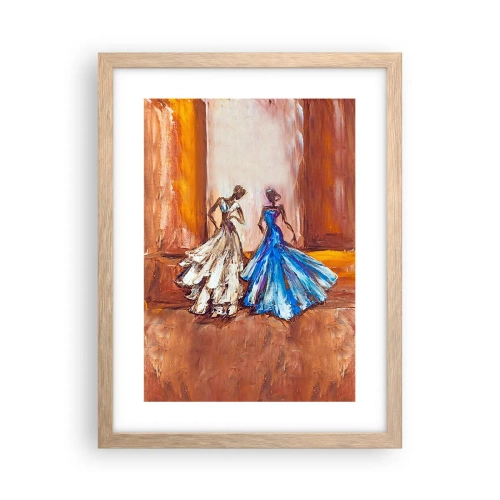 Poster in cornice rovere chiaro - Duetto armonioso - 30x40 cm