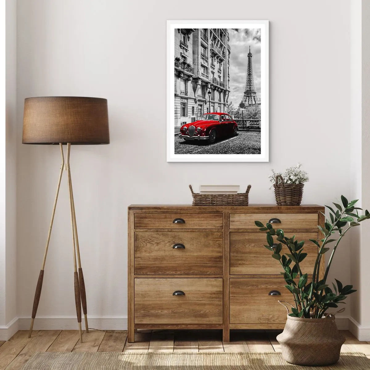 Poster in cornice bianca - Predatore in città - 61x91 cm