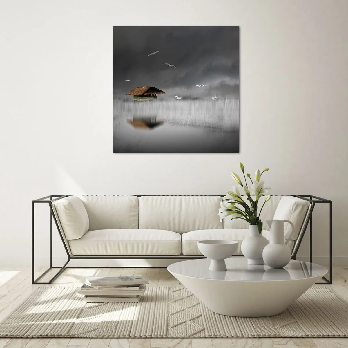 Quadro su vetro - Riparo dalla pioggia - 30x30 cm