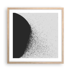 Poster in cornice rovere chiaro - Il movimento delle particelle - 50x50 cm