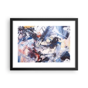 Poster in cornice nera - La danza folle dell'astrazione - 40x30 cm