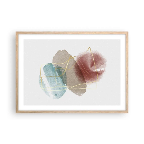 Poster in cornice rovere chiaro - Coralli dello spazio - 70x50 cm