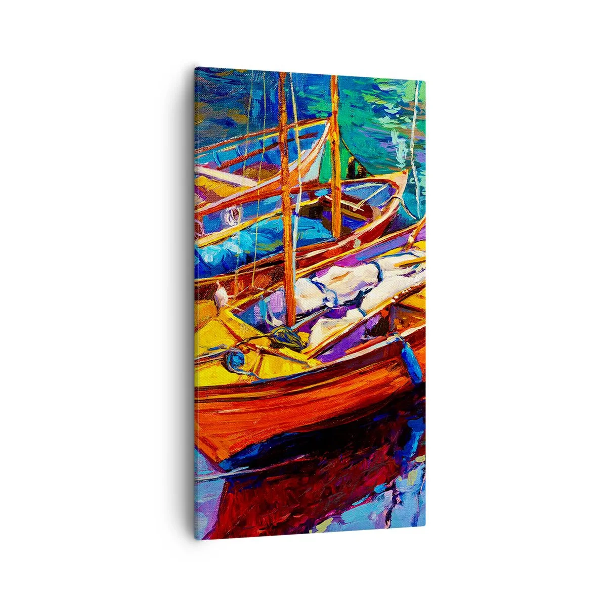 Quadro su tela - Stampe su Tela - Su un'acqua più densa dei colori - 55x100 cm