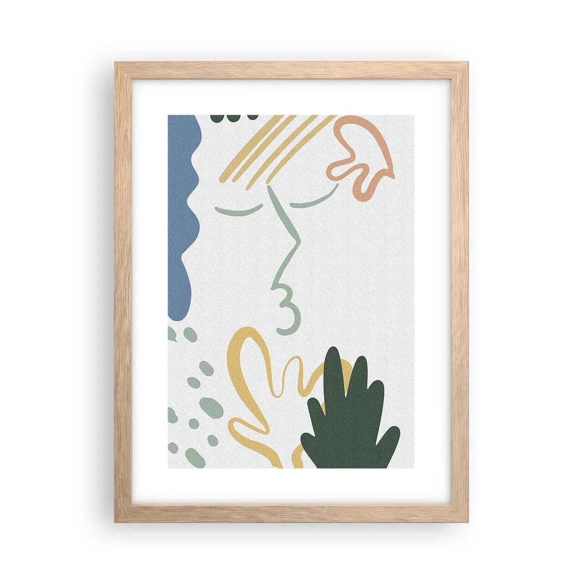 Poster in cornice rovere chiaro - Il bacio dei fiori - 30x40 cm