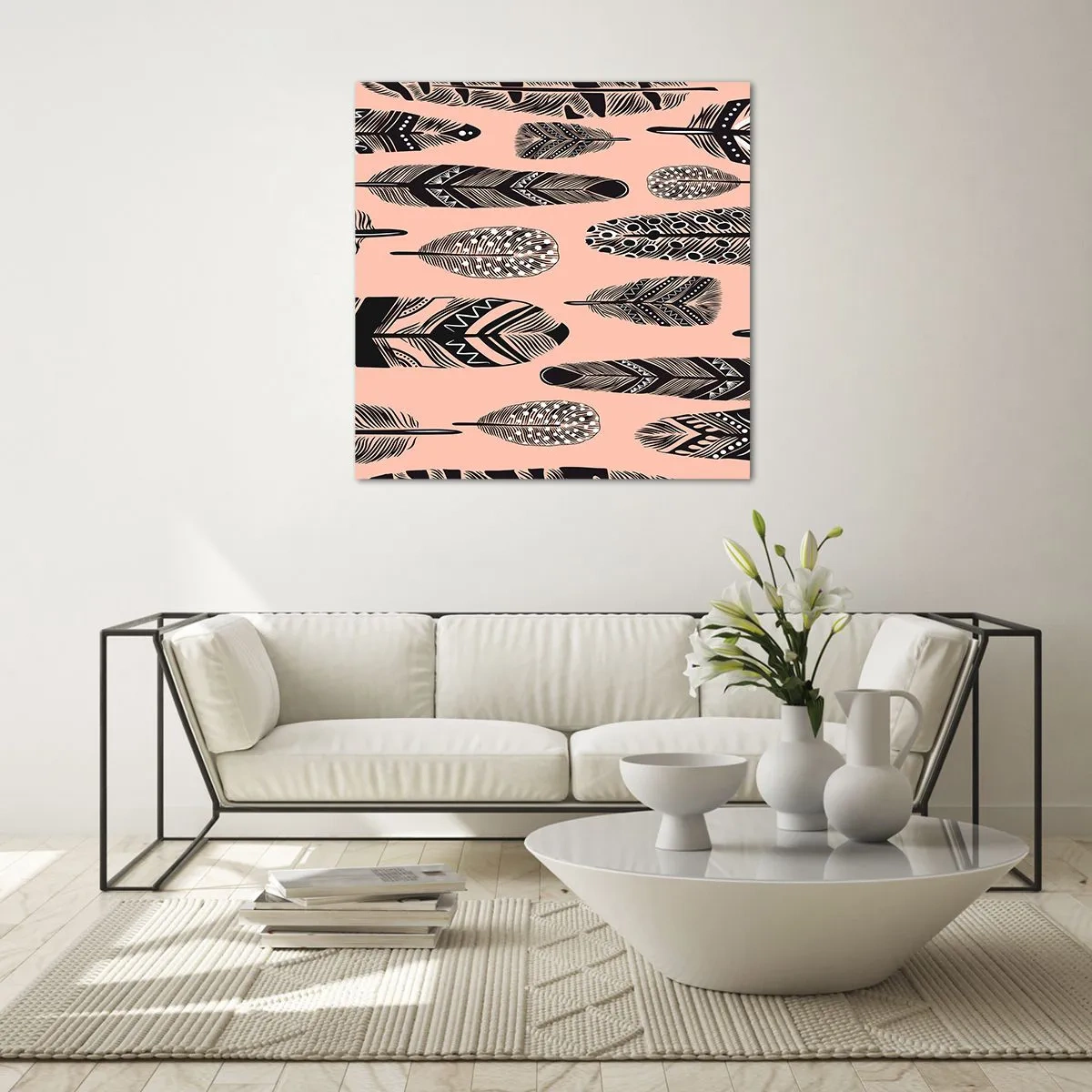 Quadro su vetro - Collezione indiana - 70x70 cm