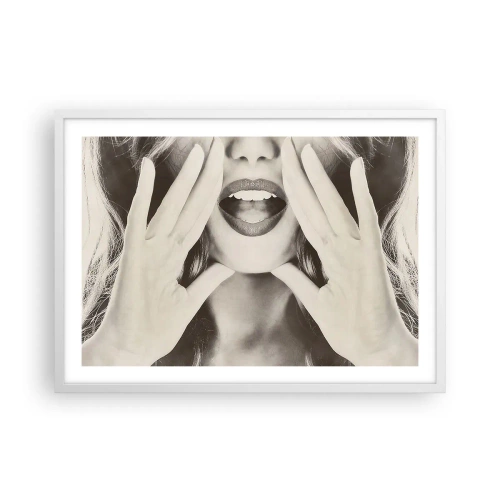 Poster in cornice bianca - Arrivo! - 70x50 cm
