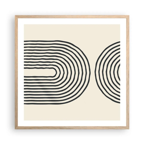 Poster in cornice rovere chiaro - Tra un attimo... - 60x60 cm