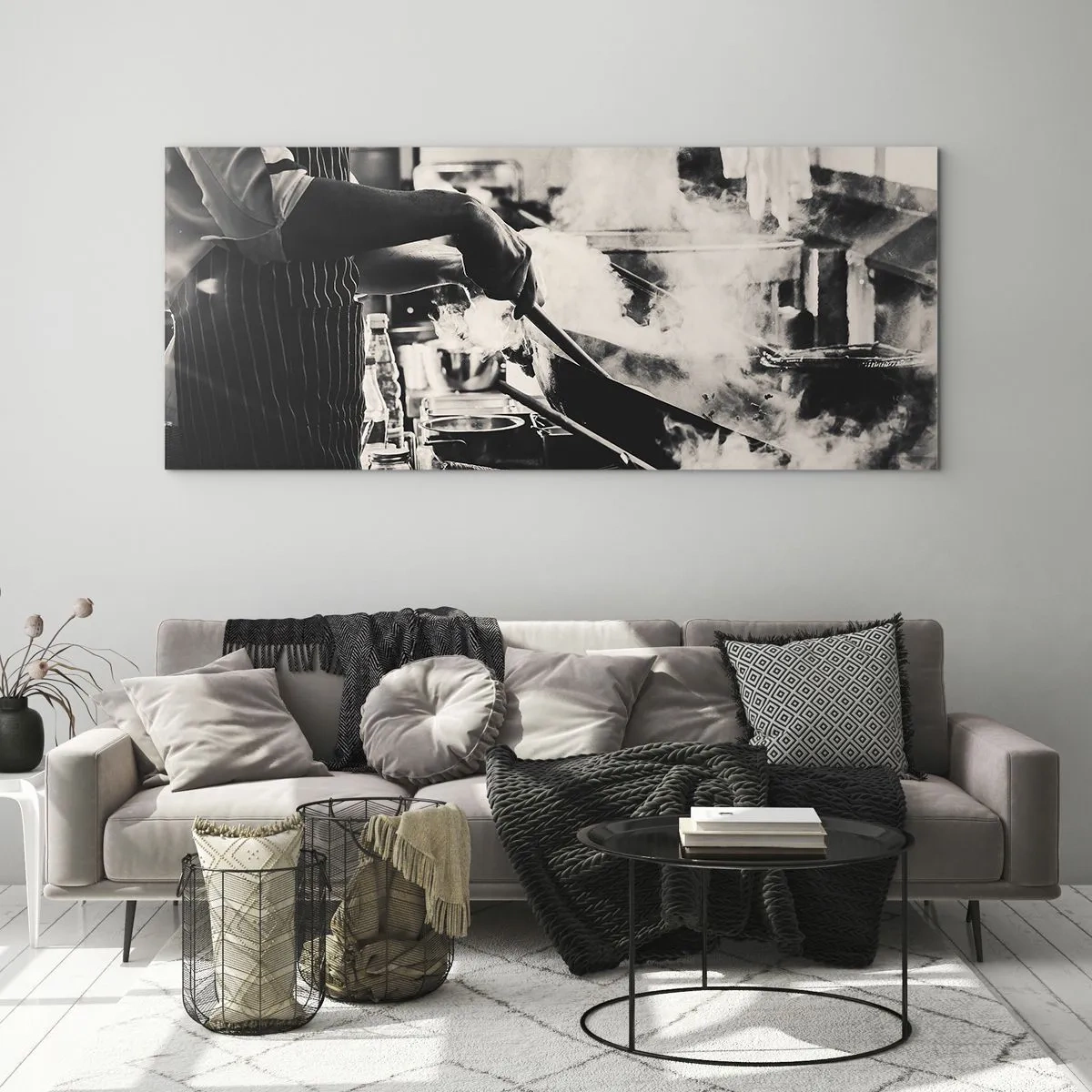 Quadro su vetro - L'alchimia dei sapori - 100x40 cm