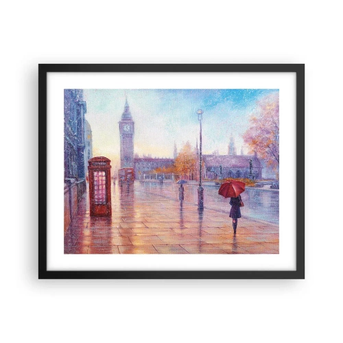 Poster in cornice nera - Giorno d'autunno a Londra - 50x40 cm