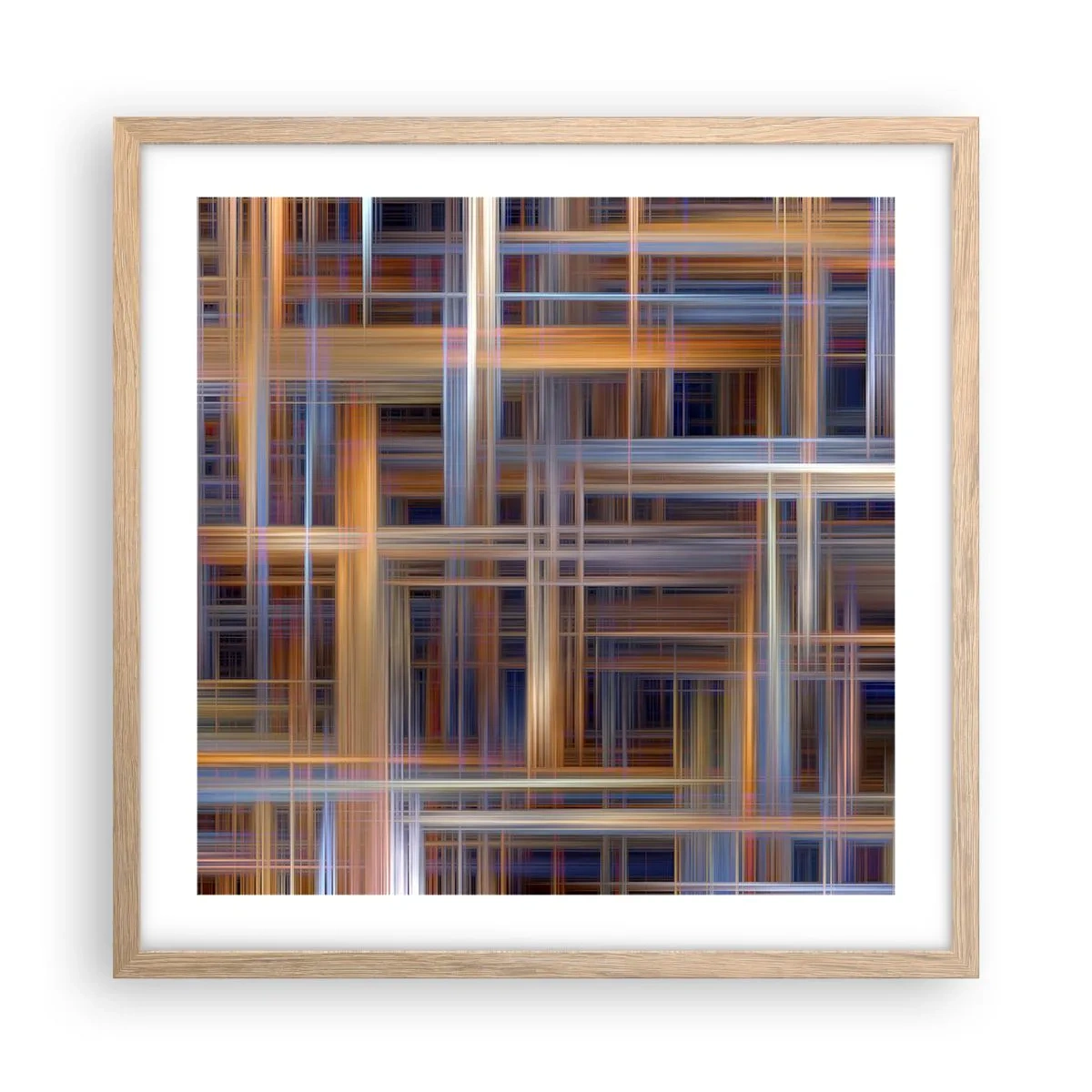 Poster in cornice rovere chiaro - Tessute con la luce - 50x50 cm