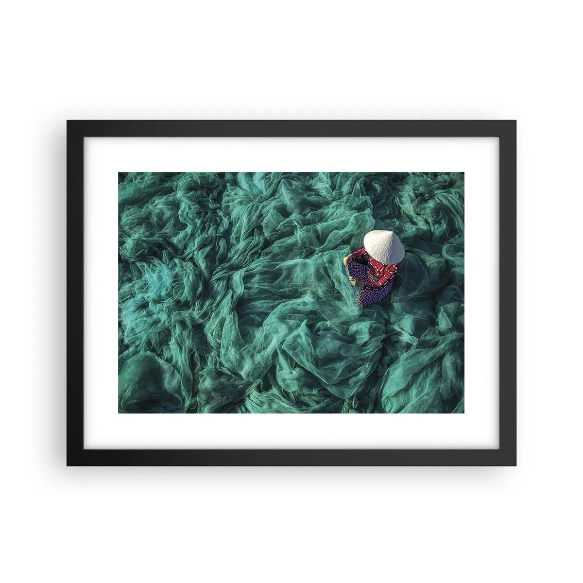 Poster in cornice nera - Nel mare di reti - 40x30 cm