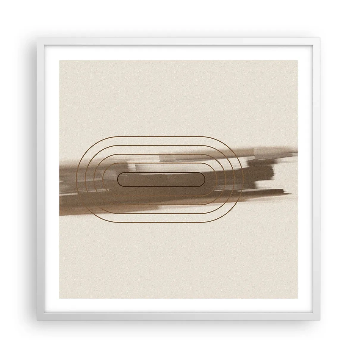 Poster in cornice bianca - Un soffio di grigio - 60x60 cm