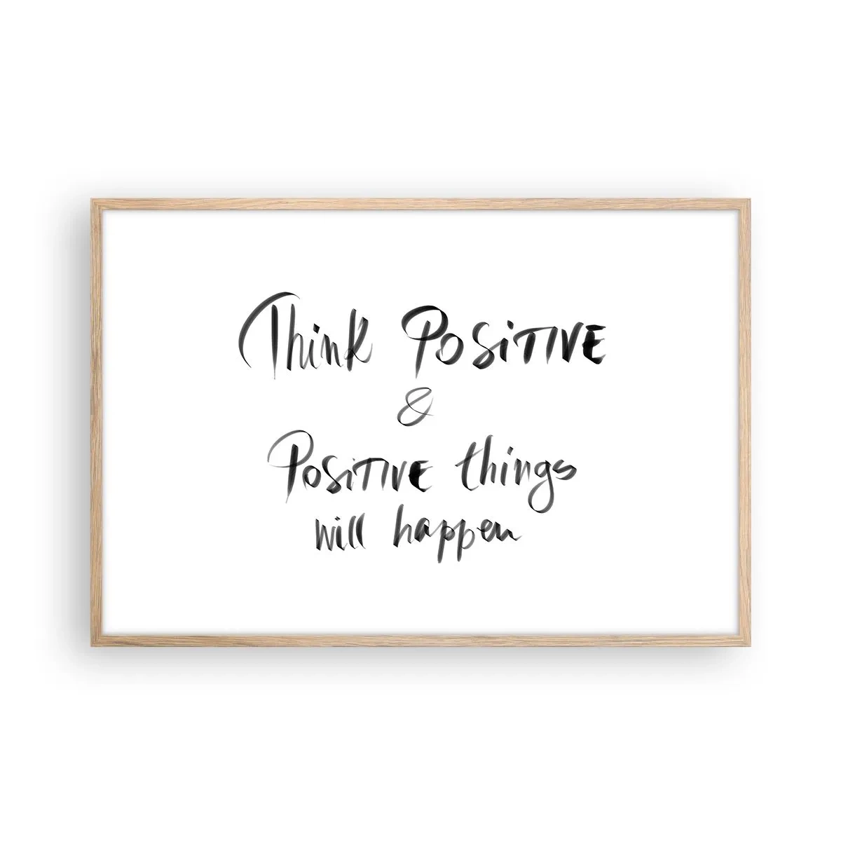 Poster in cornice rovere chiaro - Come vivere? - 91x61 cm