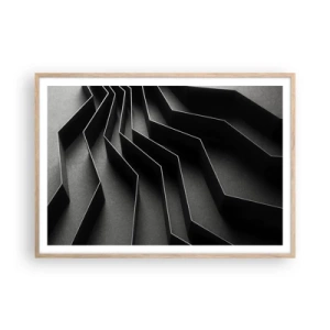 Poster in cornice rovere chiaro - Ordine tridimensionale - 100x70 cm