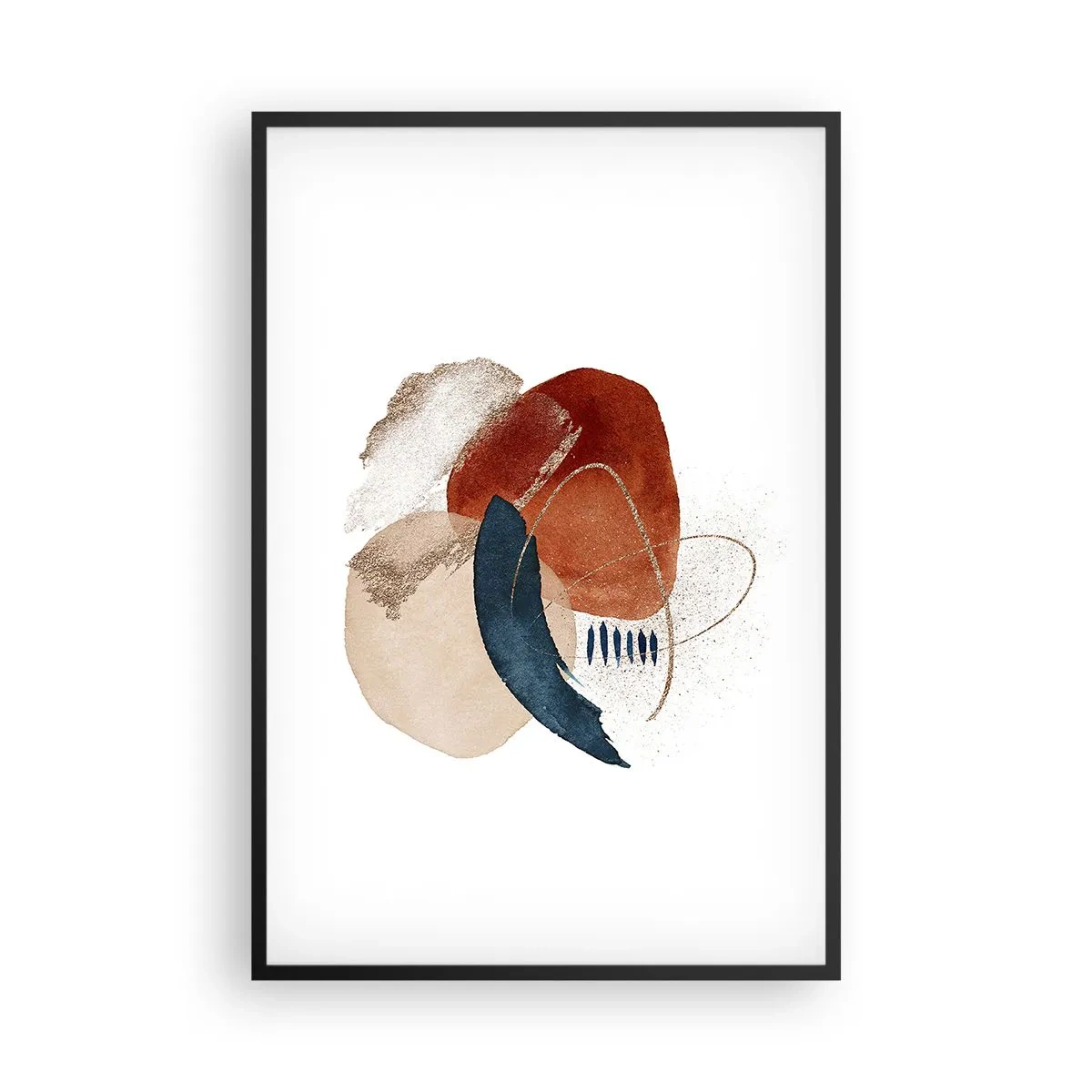 Poster in cornice nera - Composizione ovale - 61x91 cm