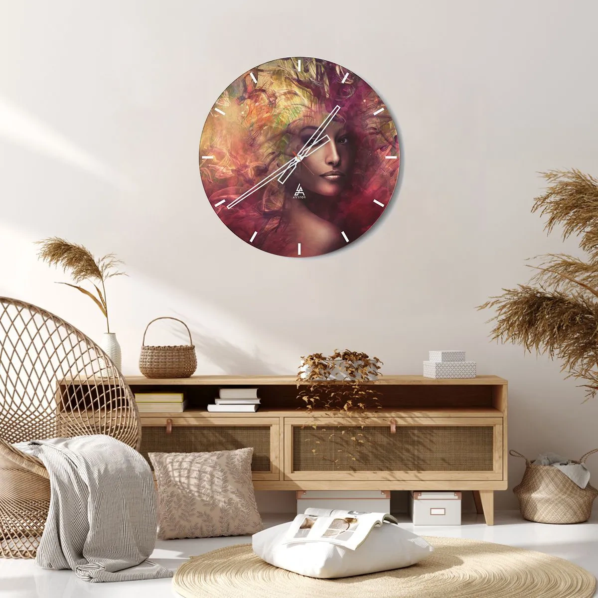 Orologio da parete - Orologio in Vetro - Sono qui! - 40x40 cm