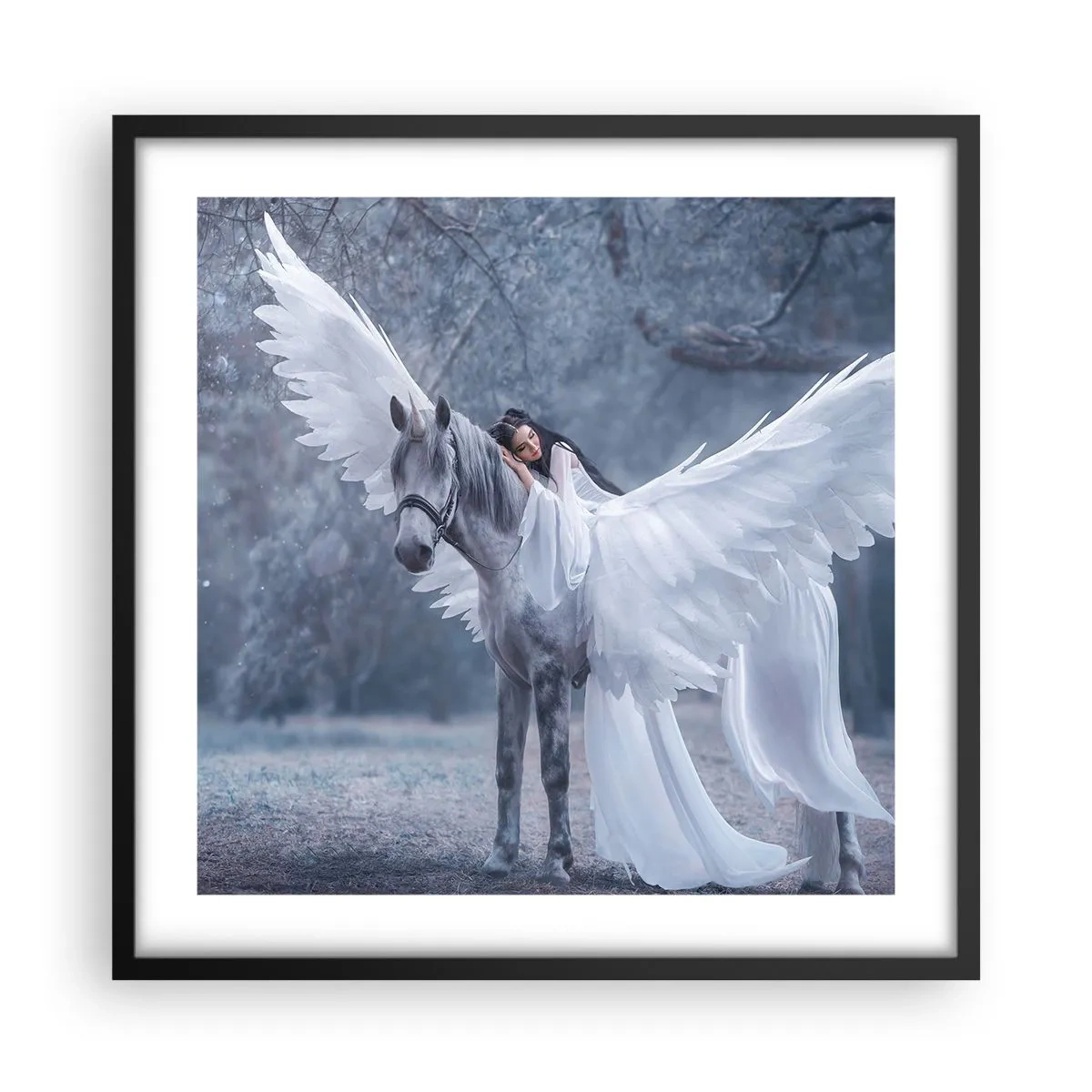 Poster in cornice nera - Momento ispirato - 50x50 cm