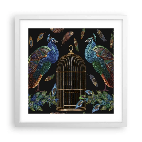 Poster in cornice bianca - Con gli abiti reali - 40x40 cm