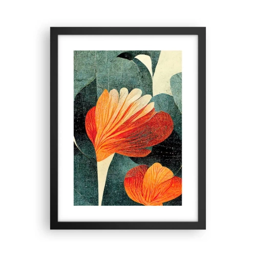 Poster in cornice nera - Caldo dei tropici e fresco del verde - 30x40 cm