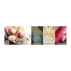 Campione di Fotomurale Premium Sand - Di profilo e di fronte - Fiori, Art Deco, Botanica - 100x30 cm