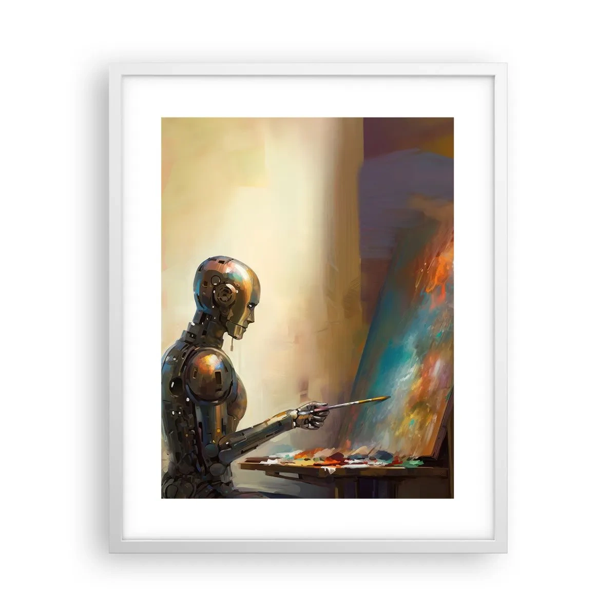 Poster in cornice bianca - L'arte del futuro - 40x50 cm