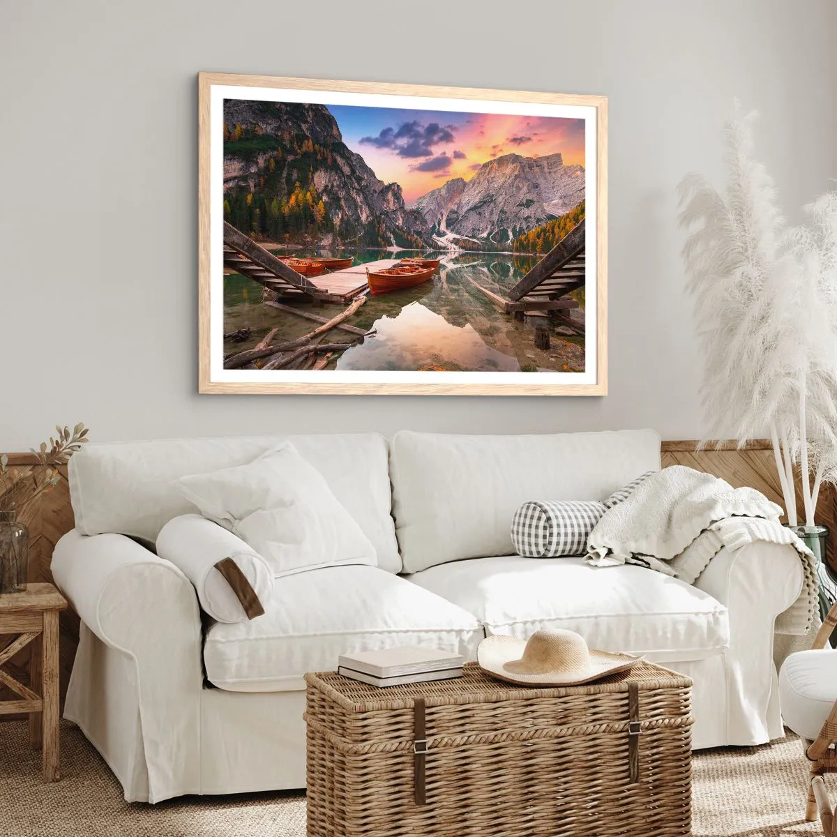 Poster in cornice rovere chiaro - La promessa del giorno - 50x40 cm