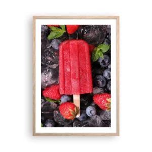 Poster in cornice rovere chiaro - Il sapore della calda estate - 50x70 cm