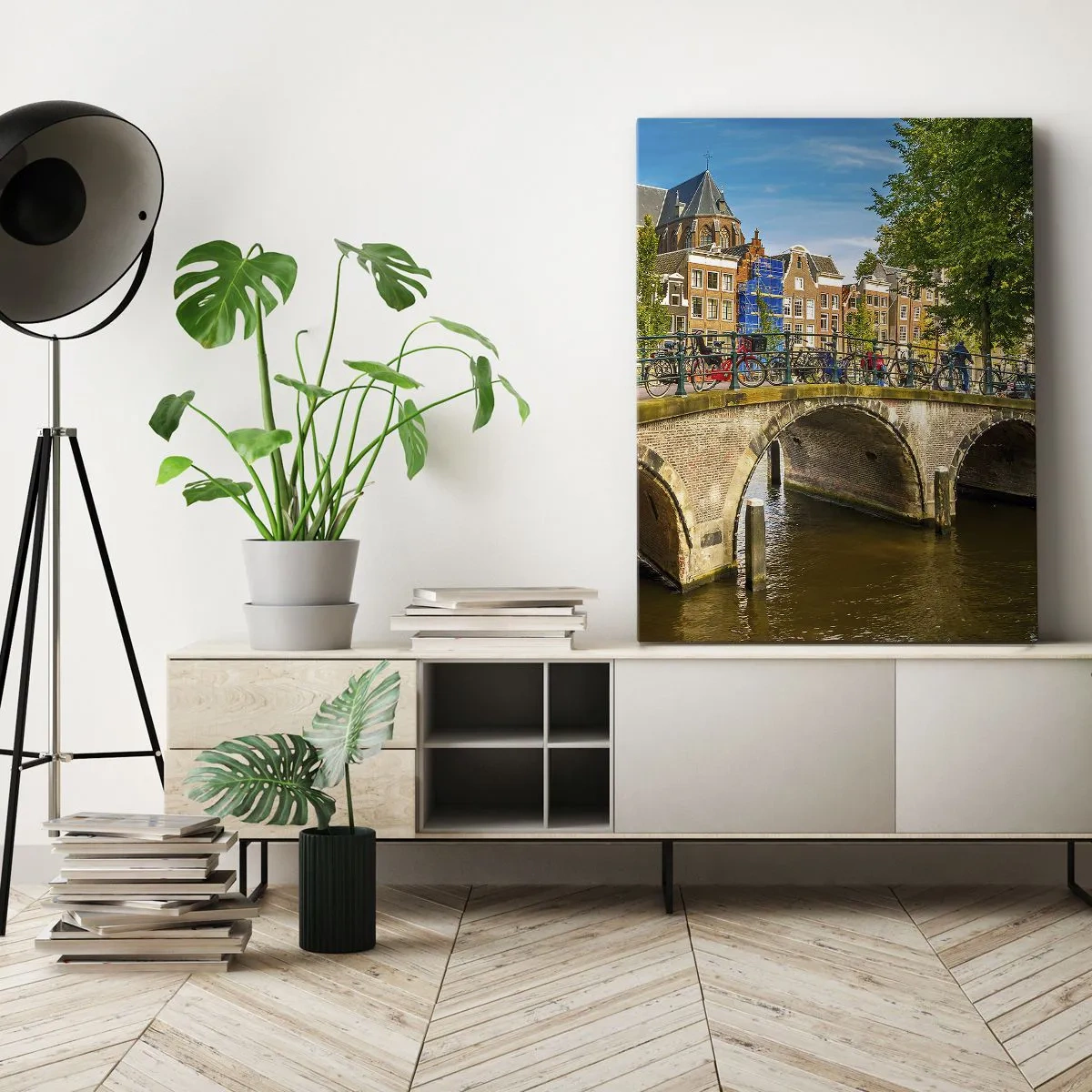 Quadro su tela - Stampe su Tela - La primavera sul canale - 45x80 cm
