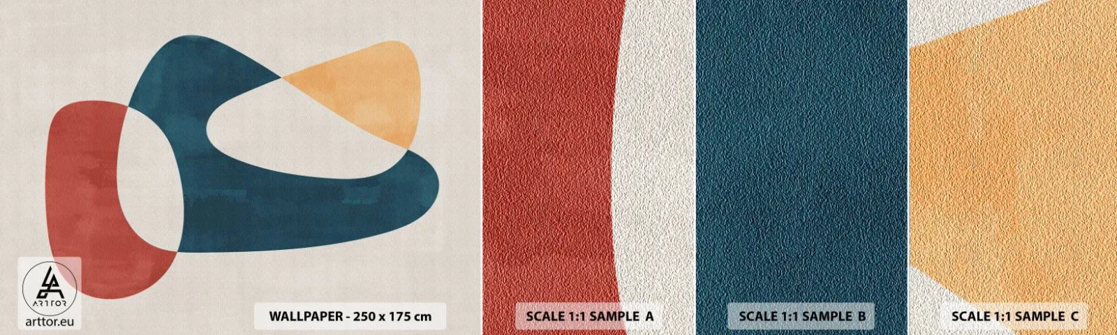 Campione di Fotomurale Adesivo Deluxe Sticker - Influenze e metamorfosi - Pezzo, Forme, Minimalista - 100x30 cm