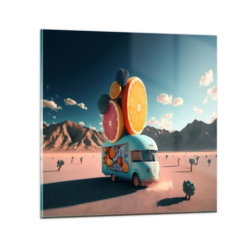 Quadro su vetro - Il sapore delle vacanze - 60x60 cm